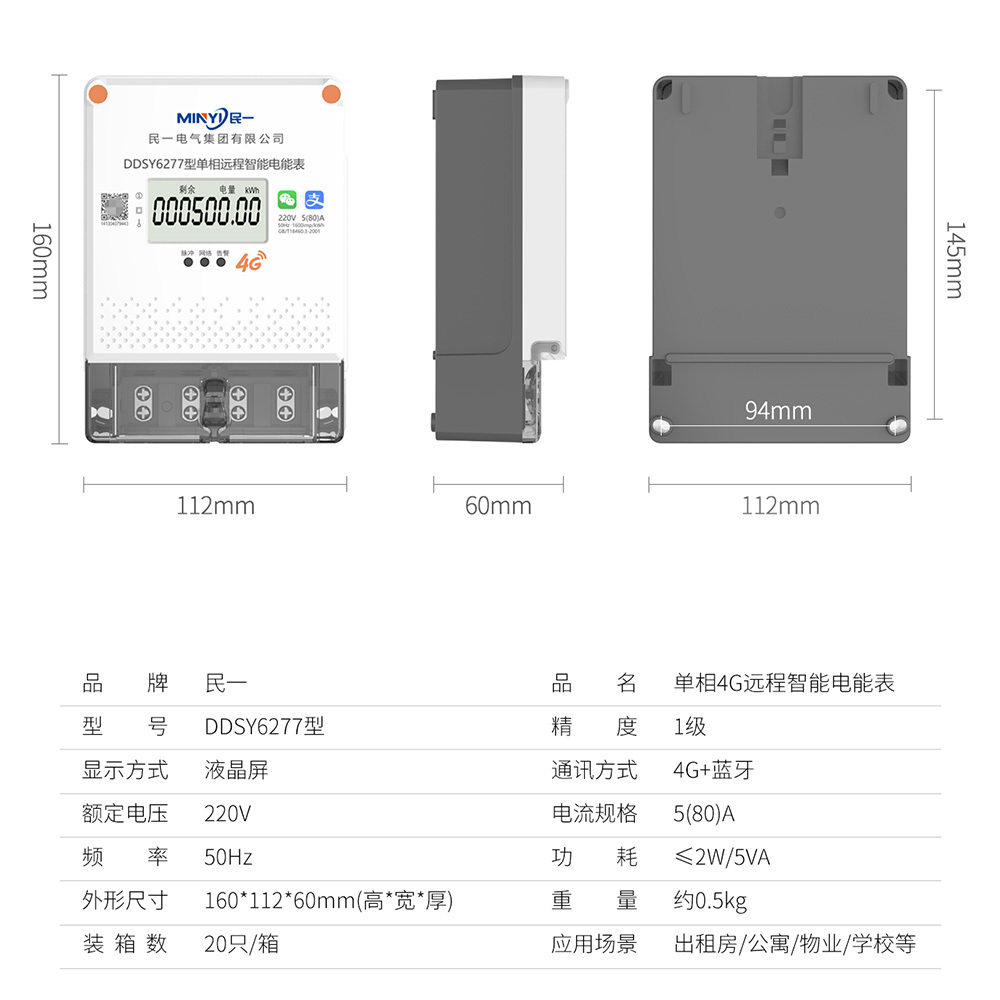 单相壁挂4G双模电表 - 4